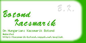 botond kacsmarik business card